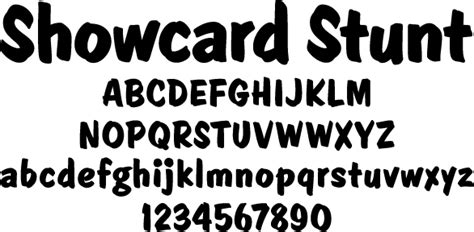 what fonts are similar to showcard stunt